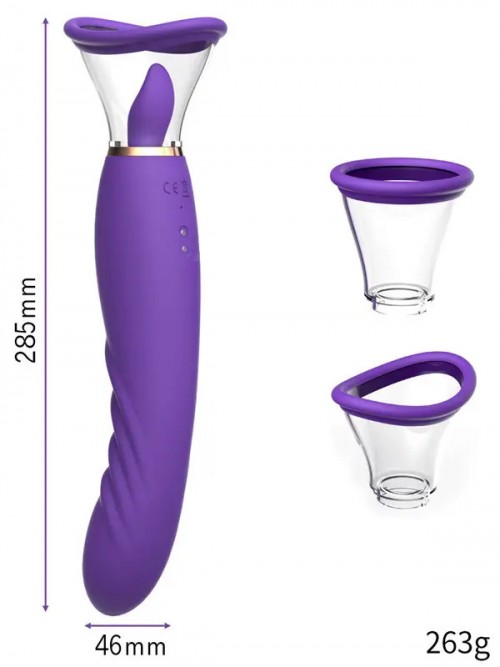 NOXXX Charoite Yalama ve Emme Özellikli Çift Taraflı Vibratör 3