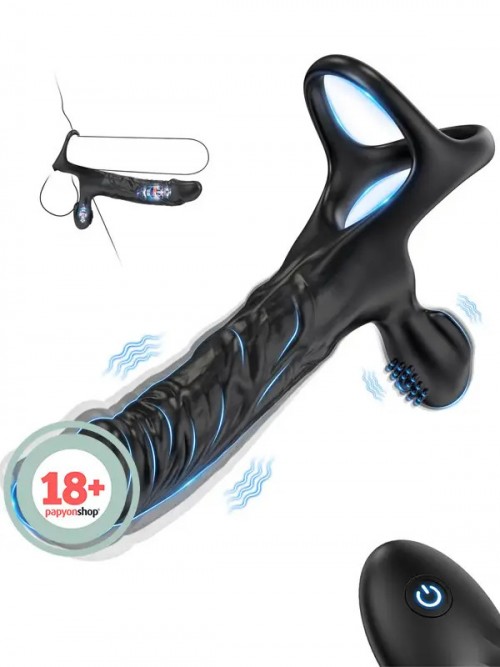 NOXXX DualDrive Uzaktan Kumandalı Çift Penetrasyonlu Penis Halkası ve Klitoris Uyarıcı Vibratör