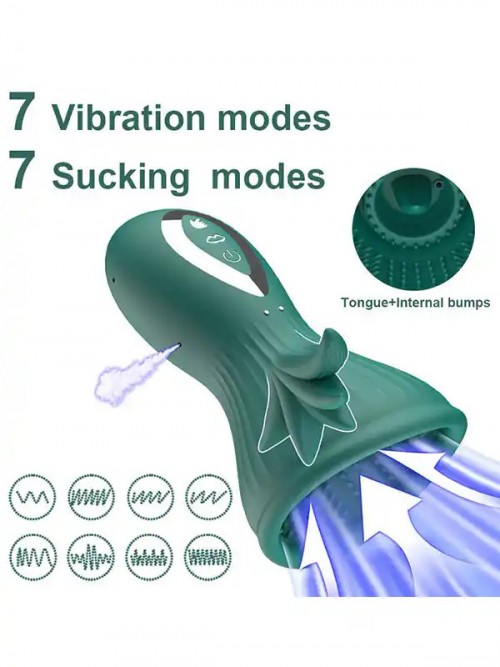 NOXXX Emme ve Dil Yalamalı Titreşimli Şarjlı Göğüs Vajina Pompası 5