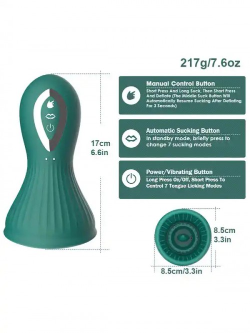 NOXXX Emme ve Dil Yalamalı Titreşimli Şarjlı Göğüs Vajina Pompası 4