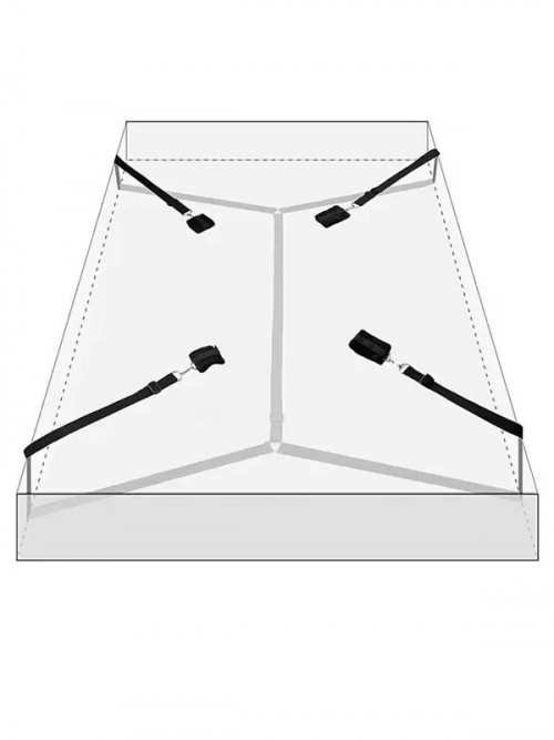 NOXXX Fetish Art Yatak Kelepçe Seti Saten Maske Hediyeli 3