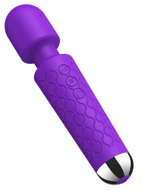 NOXXX Güçlü Şarjlı Wand Masaj Vibratörü 28 Fonksiyonlu Mor