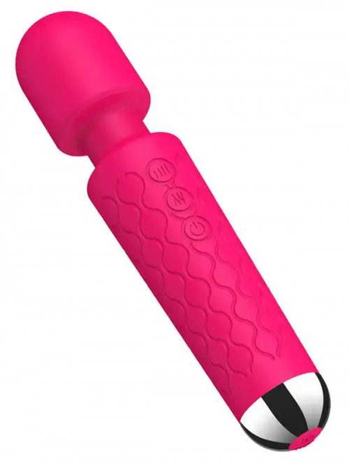 NOXXX Güçlü Şarjlı Wand Masaj Vibratörü 28 Fonksiyonlu Pembe