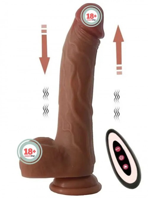 NOXXX Isıtmalı İleri Geri Hareketli Döner Başlı Şarjlı Uzaktan Kumandalı Realistik Dildo