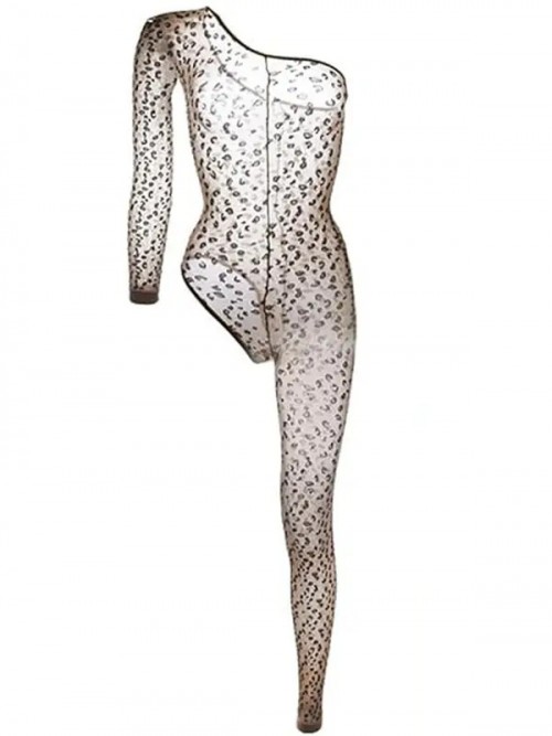 NOXXX Leopar Desenli Yarım Vücut Çorabı 4