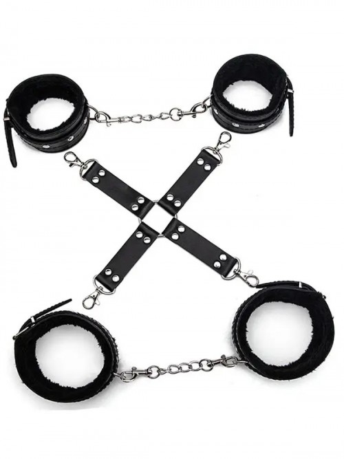 NOXXX LIMITLESS Hog-Tie Kelepçe Seti Göğüs Klipsi ve Saten Maske Hediyeli 2