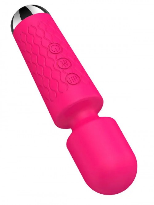 NOXXX Mini Güçlü Şarjlı Wand Masaj Vibratörü 15 cm Pembe 2