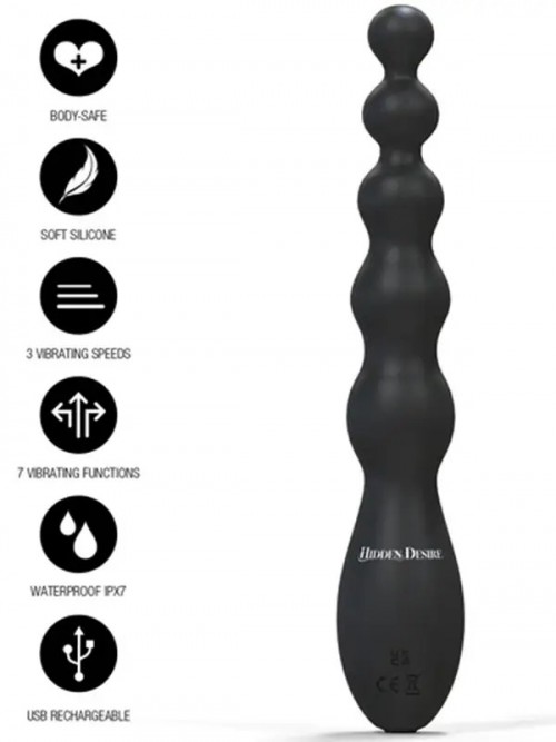 NOXXX Obsidian Solid Boncuklu Anal Şarjlı Vibratör 3