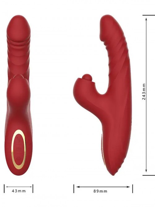 NOXXX Ruby Bliss İleri Geri Hareketli Sucking Rabbit Vibratör 6