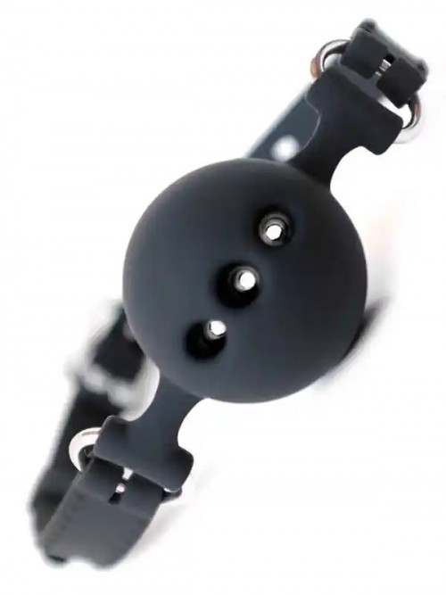 NOXXX Silikon Delikli Ağız Topu Siyah 2