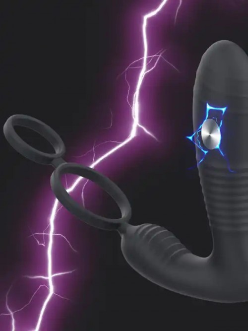 NOXXX Telefon Kontrollü Elektro Şoklu Penis Halkalı Anal Vibratör 2