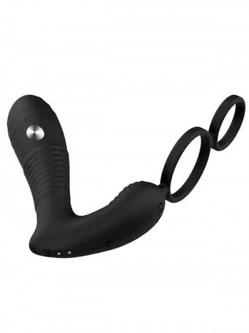 NOXXX Telefon Kontrollü Elektro Şoklu Penis Halkalı Anal Vibratör Ek Resim