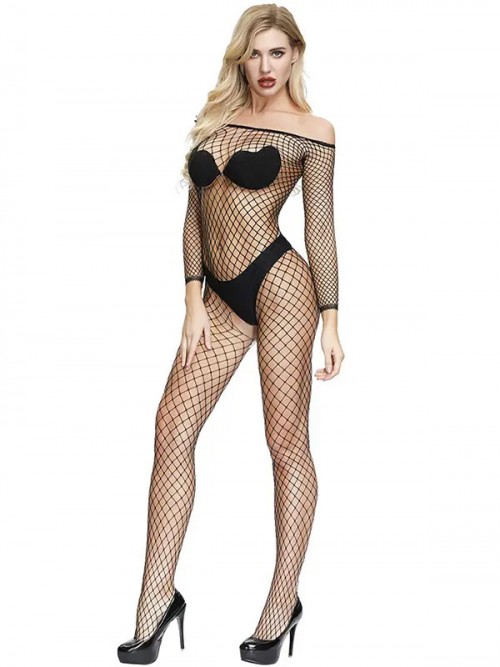 NOXXX Özel Bölgesi Açık Seksi File Vücut Çorabı