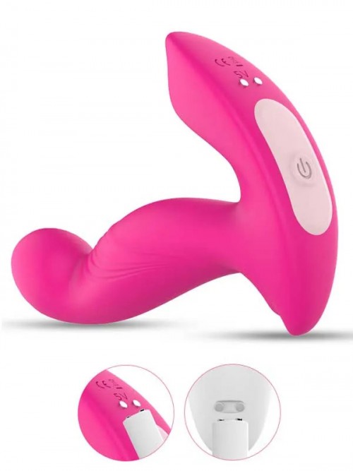 Prog Giyilebilir Şarjlı Uzaktan Kumandalı Döner Başlı Klitoris Uyarıcılı Anal Vibratör 3