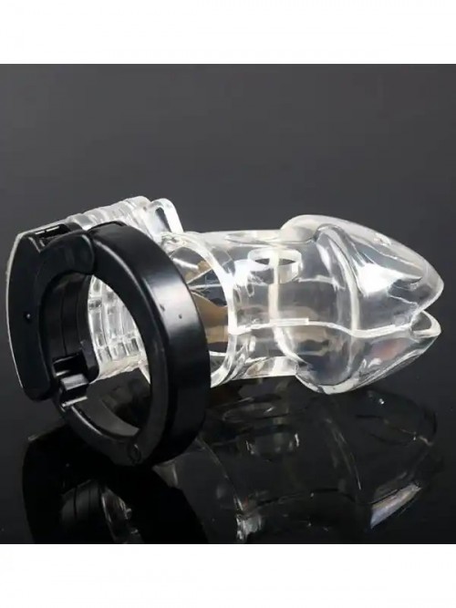 Transparan Chastity Cage Ayarlanabilir Penis Kilidi 5