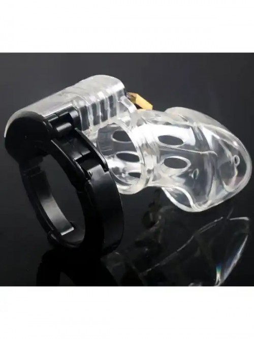 Transparan Chastity Cage Ayarlanabilir Penis Kilidi 6