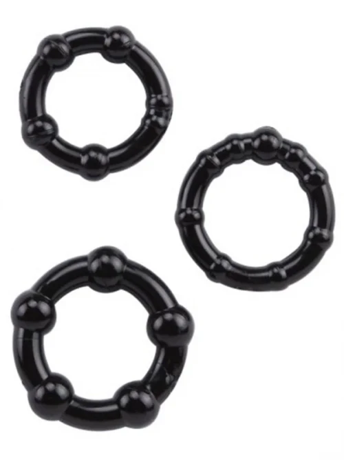 Stay Hard 3’lü Penis Halkası Siyah