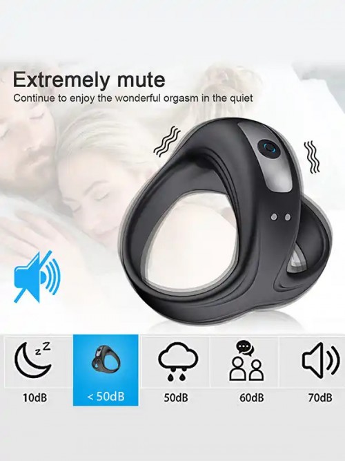 NOXXX Titreşimli Şarjlı 10 Fonksiyonlu Testis ve Penis Halkası Ek Resim