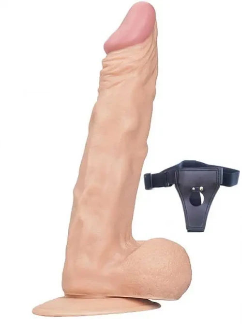 NOXXX Belden Bağlamalı Realistik Penis İçi Dolu 25 cm 2