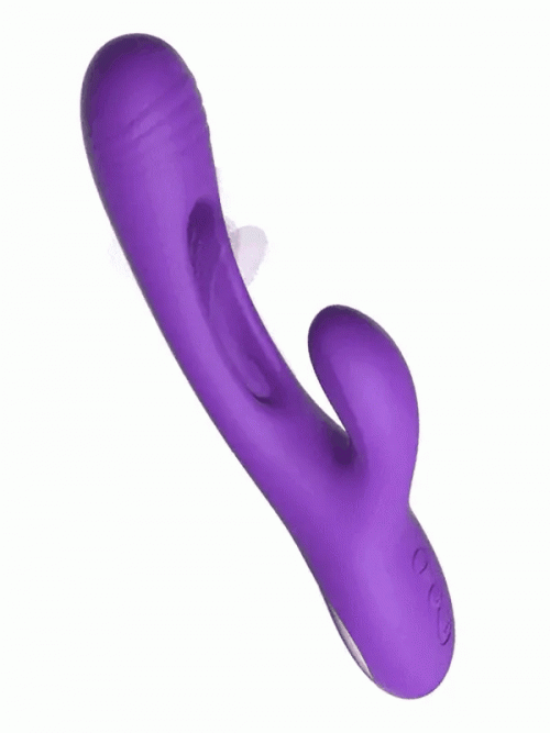 G Spot ve Klitoris Uyarıcılı Okşama Hareketli Şarjlı Rabbit Vibratör