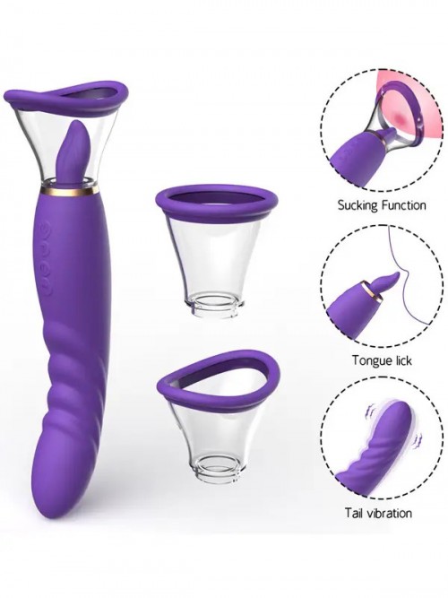 NOXXX Charoite Yalama ve Emme Özellikli Çift Taraflı Vibratör