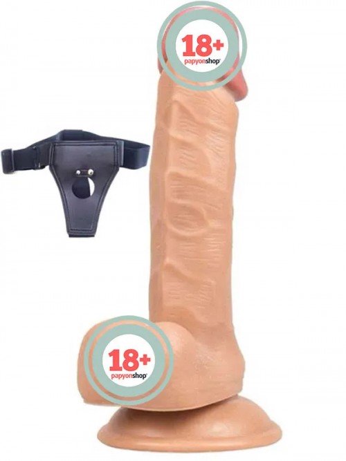 NOXXX İçi Dolu Belden Bağlamalı Realistik Penis 20 cm