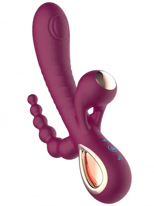 NOXXX Trie Bliss Üç Motorlu Anal Titreşim ve Parmak Hareketli Vibratör