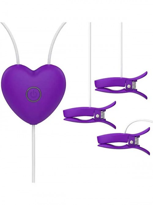 Titreşimli Şarjlı Vajina ve Göğüs Klipsi 3’lü