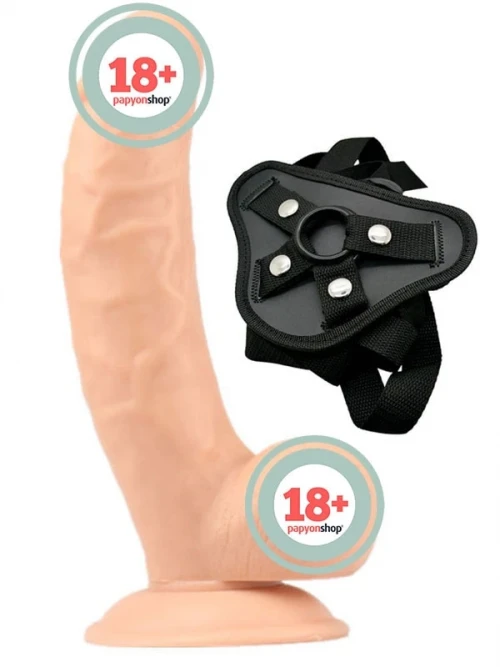 NOXXX Belden Bağlamalı Realistik Dildo İçi Dolu 21 cm