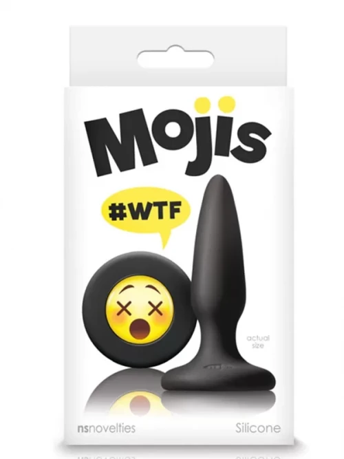Moji’s WTF Mini Silikon Plug Emoji Yüzü Siyah 2