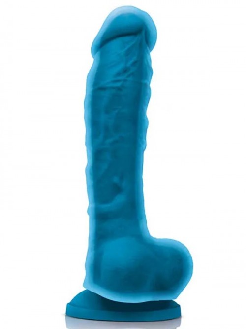 NS Novelties Colours Dual Density 8″ Realistik Dildo 20 cm Mavi 2