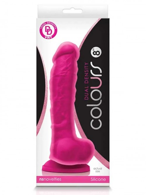 NS Novelties Colours Dual Density 8″ Realistik Dildo 20 cm Pembe 3
