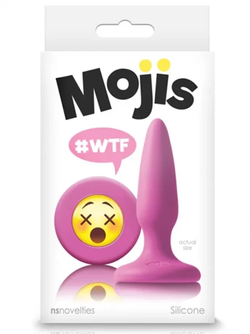 Moji’s WTF Mini Silikon Plug Emoji Yüzü Pembe 2