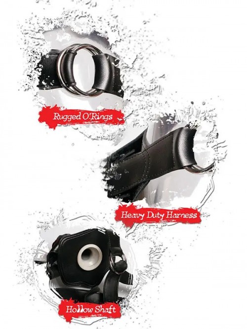 Pipedream Extreme Hollow 12″ Strap-On İçi Boş Siyah 30 cm 3