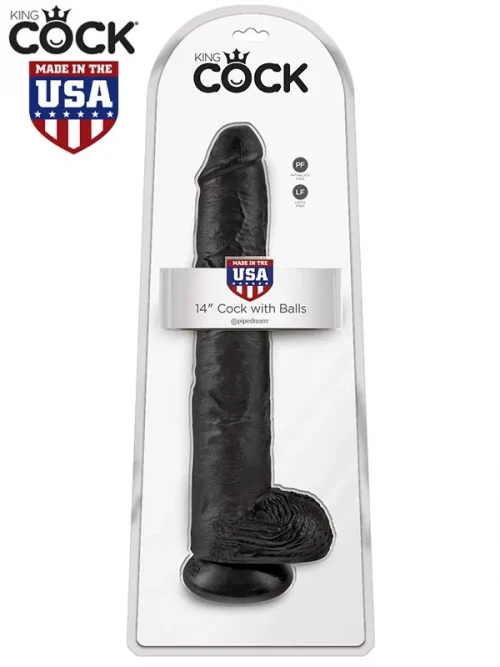 King Cock Realistik Uzun Dildo 36 cm Siyah 6