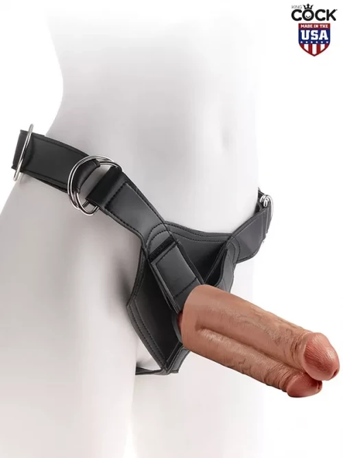 Pipedream King Cock Çift Penisli İçi Dolu Belden Bağlamalı 18 cm 2