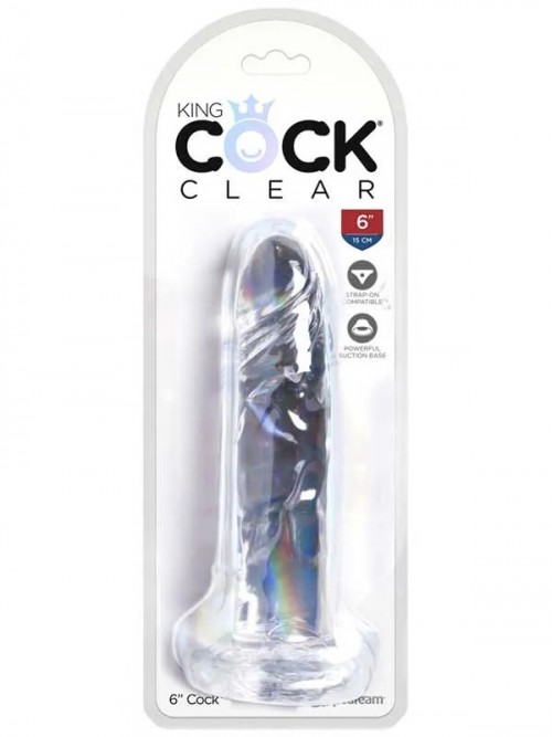 Pipedream King Cock Clear 6” Realistik Dildo 18 cm 4