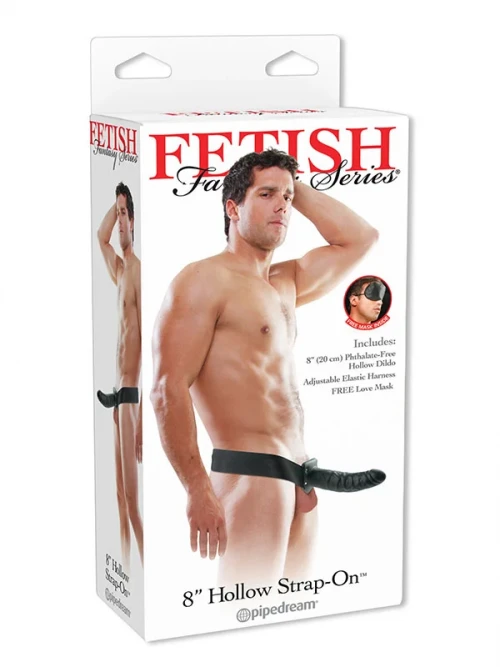 Pipedream İçi Boş Belden Bağlamalı Zenci Penis 20 cm 6