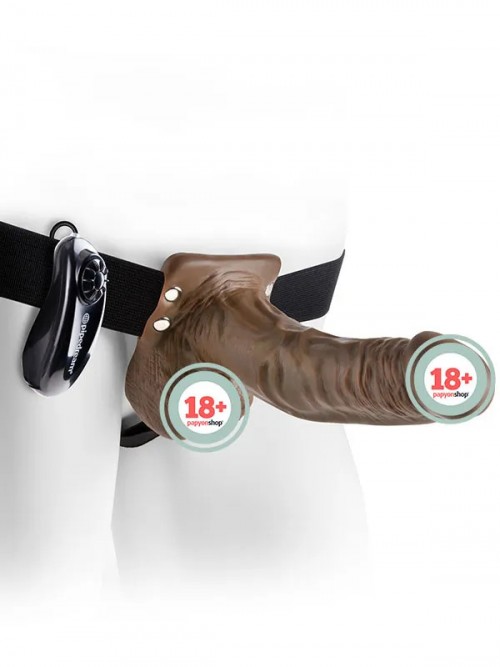 Pipedream İçi Boş Titreşimli Belden Bağlamalı Penis 19 cm Melez