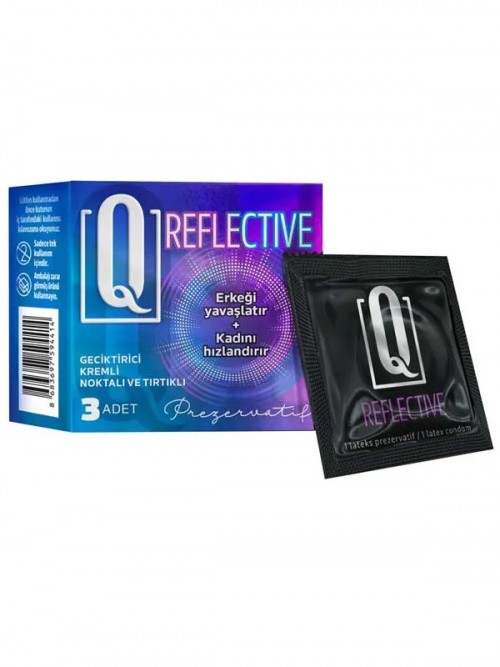 Q REFLECTIVE Prezervatif Özel Kremli 3’lü Paket