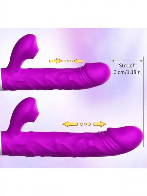 İleri Geri Hareketli Isıtmalı Emme Modlu Şarjlı Rabbit Vibratör 5