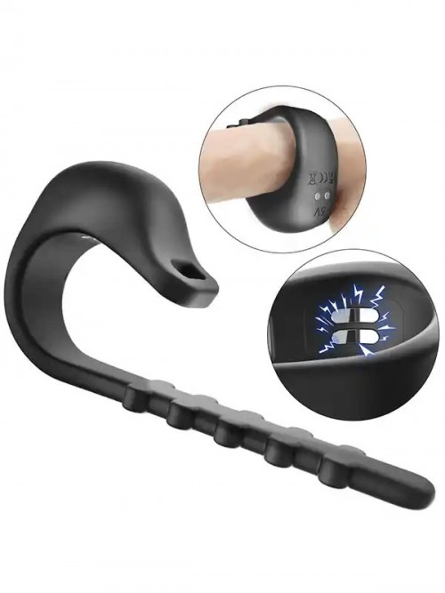 Lightning Ring Ayarlanabilir Elektro Şok Özellikli Şarjlı Penis Halkası