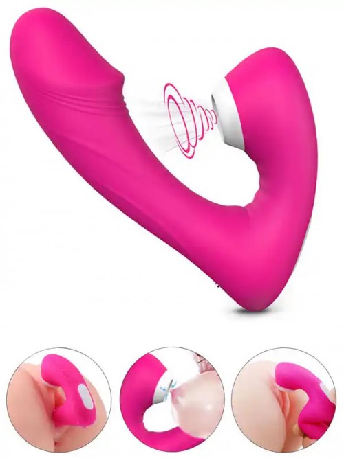 Fierce Titreşimli Şarjlı Klitoral Emme ve G Spot Vibratörü 2