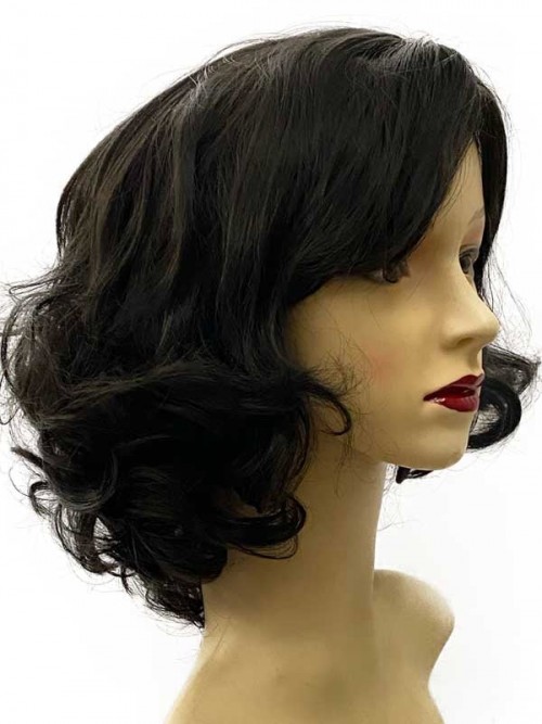 Dalgalı Siyah Kısa Peruk 2