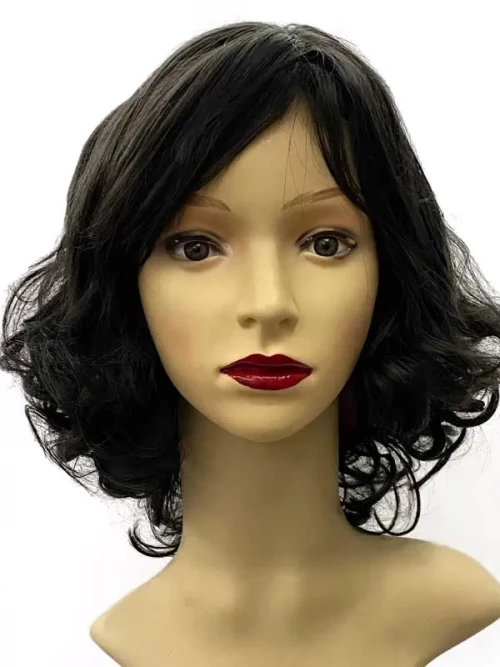 Dalgalı Siyah Kısa Peruk