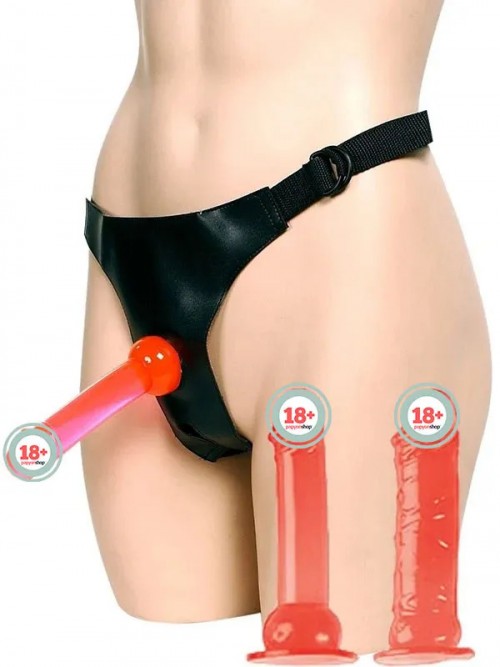 İkili Belden Bağlamalı Jel Penis