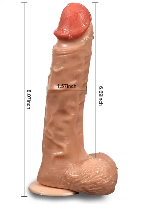 SHEQU Bronte Swaying Uzaktan Kumandalı Şarjlı Döner Başlı Titreşimli Realistik Dildo 20.5 cm 4