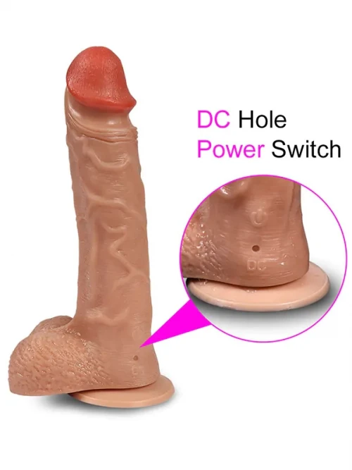 SHEQU Bronte Swaying Uzaktan Kumandalı Şarjlı Döner Başlı Titreşimli Realistik Dildo 20.5 cm 5