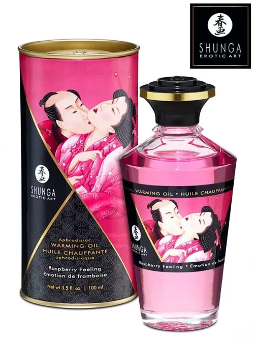 Shunga Warming Oil Raspberry Feeling Sevişme Yağı 100 ml 1