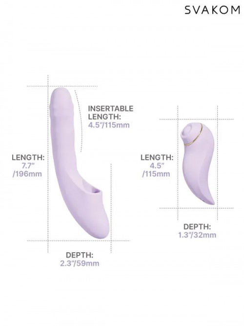 Svakom DuoGlow APP Uygulama Kontrollü Hepsi Bir Arada Tavşan Vibratör 5